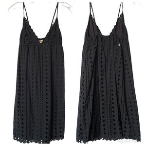 Volcom Black Eyelet Dress Size Small